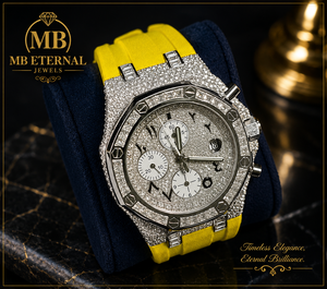 Reloj Cronógrafo MB ETERNAL con Cristal de Zafiro, Caja Redonda de 41 mm, Números Romanos Analógicos, Correa de Acero Inoxidable, Reloj de Cuarzo de Lujo para Hombre - Product Image 4