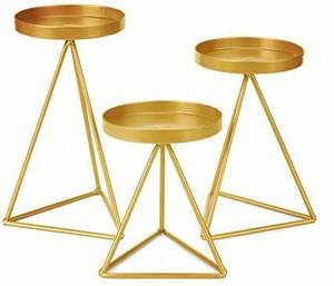 Los portavelas metálicos más vendidos añaden textura, profundidad y drama a cualquier ambiente, lo que convierte a los recipientes para velas elegantes y encantadores para el hogar y restaurantes. - Product Image 6