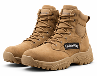 Vente en gros de bottes et chaussures tactiques QUICK WAY INDUSTRIES, chaussures de travail en cuir imperméables à lacets pour hommes au Pakistan, tailles 9/42