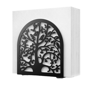 Porte-serviettes en métal dessus de table porte-mouchoir décoratif de luxe en gros forme personnalisée fait à la main porte-serviettes de marque - Product Image 2