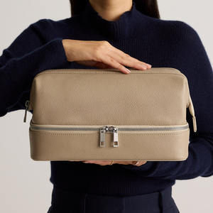 Trousse de toilette homme grande capacité personnalisée avec porte-brosse à dents, sac de voyage fitness portable et étanche pour rasage et cosmétiques, en promotion - Product Image 5