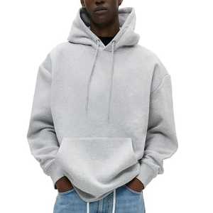 Custom Logo Eco-Friendly 100% Cotton 350g Puff Printed Hoodie <b>Men</b> Oversized <b>Fleece</b> Pullover Sweatshirt Kangaroo Pocket - Product Image 3