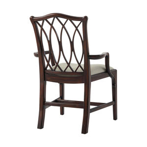 Fauteuil de salle à manger traditionnel élégant et durable en bois massif rembourré, style antique, pour intérieurs de luxe (vente en gros) - Product Image 2