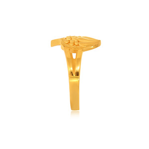 Anillo de Lujo con Hojas de Viñedo Doradas para Mujer, Diseño Elegante de Hojas y Bayas, Chapado en Oro, Ajustable, Joyería de Moda - Product Image 4