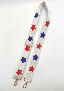 Correa de Bolso con Cuentas de Estrellas Rojas, Blancas y Azules, Correa Ajustable para Bolso, Correa para Bolso Transparente, Correa para Bolso con Bandera Americana - Product Image 2
