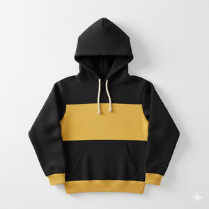 Sudadera con Capucha Urbana Personalizada con Logotipo Bordado/Estampado, Paneles de Color, Forro Polar Suave, Bolsillo Canguro, Unisex, Estilo Moderno para Uso Diario - Product Image 1