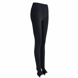 Leggings de sport promotionnels pour femmes en soie, décontractés, à faible MOQ, avec impression personnalisée, taille haute, pour la course, le yoga et le fitness, sans couture - Product Image 4