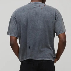เสื้อยืดโอเวอร์ไซส์ทรงบ็อกซี่ พรีเมียม ผ้าฝ้าย 100% สไตล์วินเทจ ลุคย้อนยุคฟอกสี เสื้อยืดพิมพ์ลายตามสั่ง เสื้อยืดครอปสำหรับผู้ชาย - Product Image 2