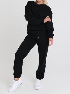 Ensemble de survêtement à capuche oversize pour femme en polaire premium, ensemble athleisure pour femme - Product Image 4