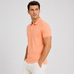 elegant man <b>polo</b> shirt suitable for office and casual use durable stitching breathable cotton blend for all day comfort OEM - Product Image 4
