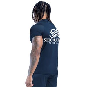 <b>Mens</b> <b>Navy</b> <b>Blue</b> Slim Fit Crew Neck T <b>Shirt</b> Custom Logo Short Sleeve Sportswear Gym Casual Apparel Manufacturer Shoukat Apparel - Product Image 3
