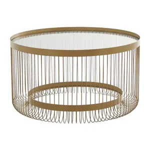 Mesa de centro de estilo único con acabado antiguo y efecto martillado para el hogar, sala de estar, villas, uso decorativo. - Product Image 3