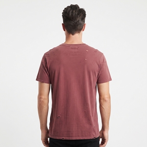 Camiseta de Algodón para Hombre, Estilo Vintage, Lavada, Corte Regular, Informal, Manga Corta, Ropa Urbana - Product Image 6