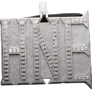 Excelente calidad de diseño de moissanita diamante letra colgante joyería fina de fabricante indio disponible a precio al por mayor - Product Image 4