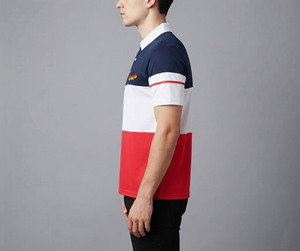 เสื้อโปโลแขนสั้นผู้ชาย คอปก แต่งสีตัดกัน ปักโลโก้ ผ้าฝ้ายถัก สไตล์พรีปปี้ ทรงปกติ - Product Image 6