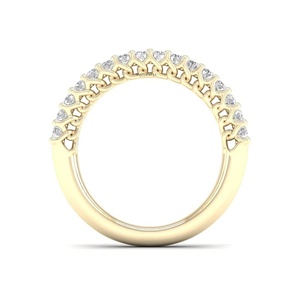 Anillo de Diamante Cultivado en Laboratorio para Mujer, Corte Brillante Redondo en Oro Amarillo, Estilo Clásico de Compromiso, Oro 10K 14K 18K, Plata 925 935 - Product Image 4