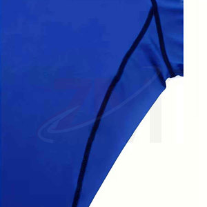 Camiseta de Compresión de Manga Corta Azul para Hombre, Corte Ajustado, Secado Rápido, Ropa Deportiva, Cuello Redondo, Tejido de Poliéster - Product Image 3