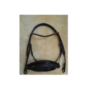 Belle qualité équestre cheval couronne spectacle maître bride en cuir noir et métal Headstall avec Logo personnalisé pour l'équitation - Product Image 2
