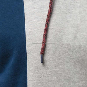 Haute Qualité Coton Polyester Goutte Épaule Plus La Taille Streetwear Hoodies Solide Porter À Capuche Basics, Coton Mélangé Avec La Personnalisation - Product Image 4