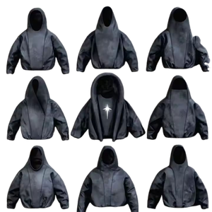 เสื้อฮู้ดดี้สตรีทแวร์ผ้าฝ้าย 100% ทรงบ็อกซี่แบบครอป ตัดเย็บตามสั่ง น้ำหนัก 500 กรัม ผ่านกรรมวิธีฟอกสีแบบแอซิดวอช ผลิตโดยผู้ผลิตตามสั่ง - Product Image 1