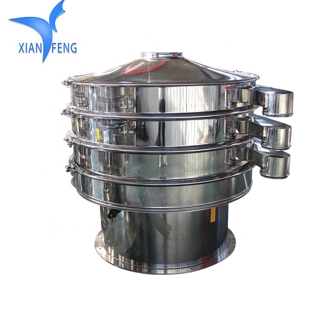 Vibration Screen Manufacture---XIAN FENG ,Two Layer with Three Discharge Port,stainless Steel Food Grade Rotary Vibration Screen