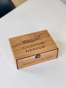 Caja de Madera Grabada con Láser Personalizada para Exportación Global, Caja de Madera Moderna Grabada con Láser, Caja de Joyería, Caja de Almacenamiento, Estuche de Regalo al por Mayor - Product Image 2