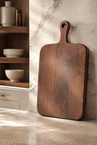 Planche à charcuterie rectangulaire en bois artisanale de luxe, épaisseur 1,3 cm, passe au lave-vaisselle et non toxique - Product Image 5