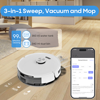 Robot aspirateur intelligent Bagotte 20000 Pa, auto-nettoyant, sans fil, pour sols secs et humides, avec fonction de balayage et de lavage.