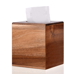 Boîte à mouchoirs en bois décorée, personnalisée et unique, design en noyer, accessoires de bureau très demandés - Product Image 5
