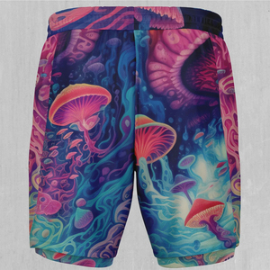 High Quality All Over Sublimation Print Polyester Fitness Workout Men Training Mesh <b>Shorts</b> With Pocket Streetwear Best Seller - Product Image 5