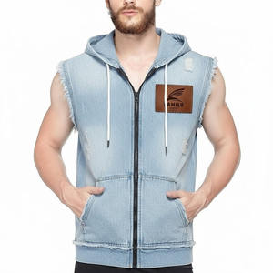 Camiseta sin mangas 100% algodón, estilo musculoso, para gimnasio, deporte, chaleco ajustado, culturismo, con capucha, básicos de algodón mezclado para invierno - Product Image 6