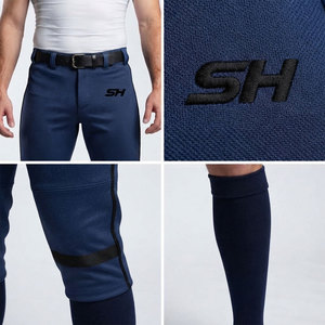 Pantalón de béisbol para hombre con doble pliegue y cierre de botones, ajuste relajado, ropa de campo de alto rendimiento, servicio OEM, pantalón personalizado para hombre - Product Image 6