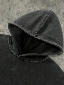 Mens oversized <b>hoodie</b> streetwear casual <b>gym</b> wear drop shoulder heavy weight pullover winter - Product Image 3