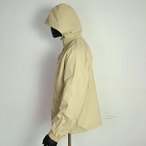 <b>Men</b> Minimalist Anorak Windbreaker Hoodie <b>Pullover</b> Lightweight Water Repellent Casual Outdoor Utility <b>Jacket</b> With Kangaroo Pocket - Product Image 3