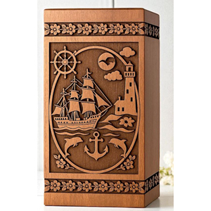 Wooden Urn with Photo Frame for Memorial Display Handmade Wooden Urn with Smooth Polished Finish by AYAANS - Product Image 4