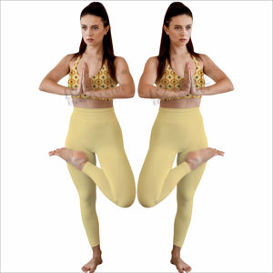Ensemble de yoga 2 pièces pour femmes avec leggings taille haute et soutien-gorge de sport pour la gym, légers et sans coutures - Product Image 3