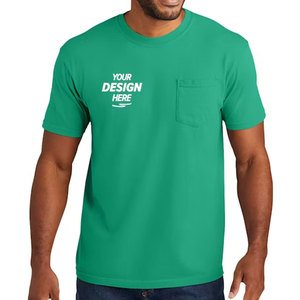Camiseta Personalizada para Hombre, Duradera, de Mezcla de Polialgodón, Manga Corta, Corte Regular, Transpirable, Estampada, Lisa, para Trabajo, Informal, con Bolsillo, al por Mayor - Product Image 4