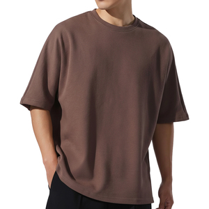 Oversized Printed Men's T-Shirt Short Sleeve Front Logo Breathable Eco-Friendly Cotton Knitted Casual O-Neck <b>Top</b> - Product Image 4