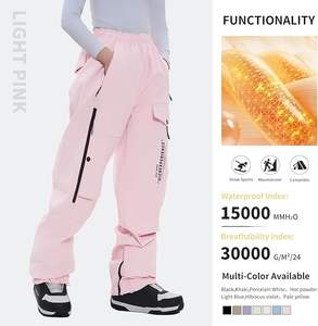 Pantalones de esquí holgados personalizados de alta calidad, impermeables 10K, calefactables, ecológicos, cortavientos, tallas grandes, ajuste holgado - Product Image 4