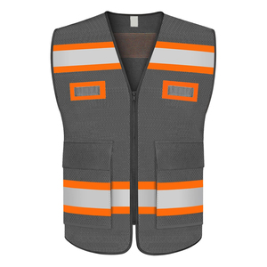 Premium Quality Reflective Safety Vest Breathable <b>Construction</b> Workwear <b>Uniforms</b> Safety Vest Manufacturer Wholesale Supply - Product Image 5
