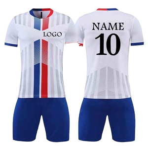 Conjunto de Camiseta de Fútbol Sublimada Personalizada para Hombre, Manga Corta, Poliéster que Absorbe la Humedad, Uniforme Deportivo, Ajuste Atlético, Diseño a Rayas para Todas las Temporadas - Product Image 2