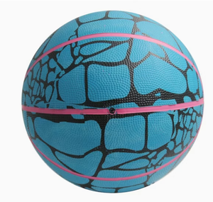 Balón de Baloncesto de PU con Patrón Agrietado Azul, Tamaño 7, con Cámara de Butilo Resistente, para Entrenamiento en Interiores, para Niños y Adultos - Product Image 4