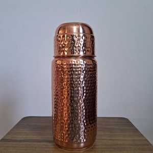 Ensemble de tasses et couvercles en cuivre pur, anti-fuite, écologique, design traditionnel, portable, pour usage domestique, personnalisable - Product Image 5