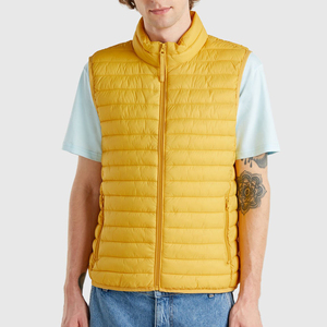 Quilted Woolen Puffer Vest <b>Men</b> Casual Sleeveless <b>Jacket</b> Lightweight Padded Breathable Stand Collar Windproof <b>Warm</b> Outer Wear - Product Image 3