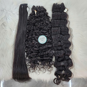 Premium Raw Single Donor Vietnamese Weft Hair Extensions Machine Double Weft 8-40 Inches Length 1B Color - Product Image 1