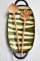 Groothandel handgesneden ecologische houten lepel met modern design, aanpasbare kleur & logo, duurzaam keukengerei