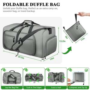 Bolsa de Lona Impermeable de Gran Capacidad, de Poliéster, con Cierre de Cremallera y Correa para el Hombro, para Viajes y Deportes - Product Image 2