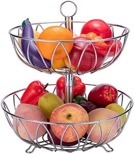 Modern 2 Tier <b>Kitchen</b> Fruit Storage Basket <b>Vegetable</b> <b>Rack</b> Luxury Design for home decor centerpiece - Product Image 4