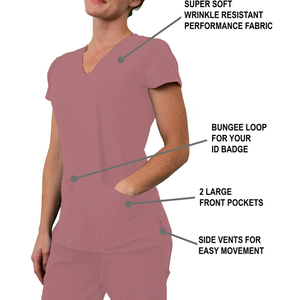 Meilleures ventes : Blouses médicales personnalisables avec logo, uniformes d'hôpital pour femmes, bonne élasticité - Product Image 3