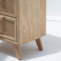 Commode en rotin Vandana Vesta Solace, meuble de rangement moderne en rotin tressé naturel